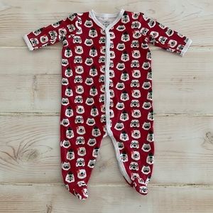 Roller Rabbit Bearry Holidays Pima cotton footie pajamas size 0-3 month
